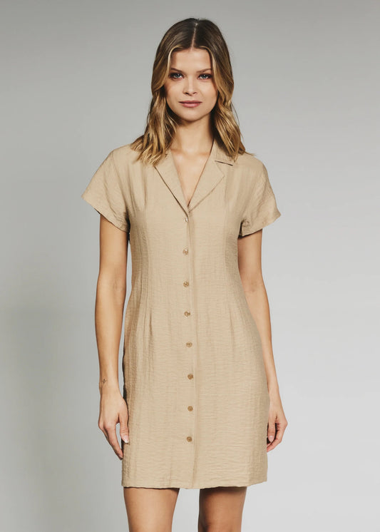 7 Diamonds Oasis Shirt Dress-Sand
