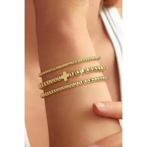 Cross Multilayer Ball Chain Bracelet