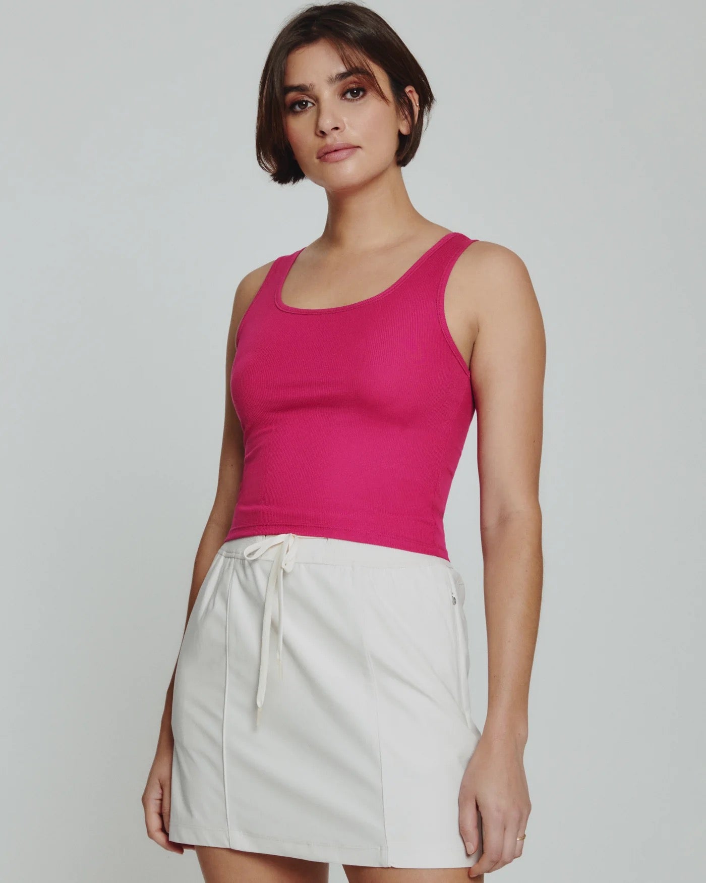 7 Diamonds Core Ribbed Crop Tank