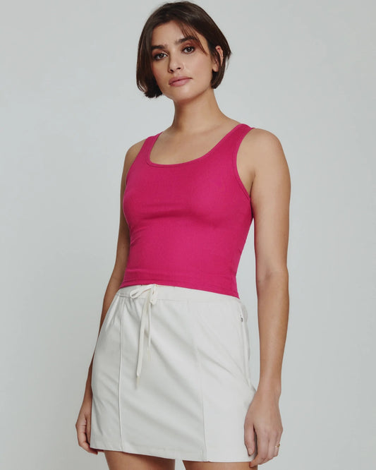 7 Diamonds Core Ribbed Crop Tank