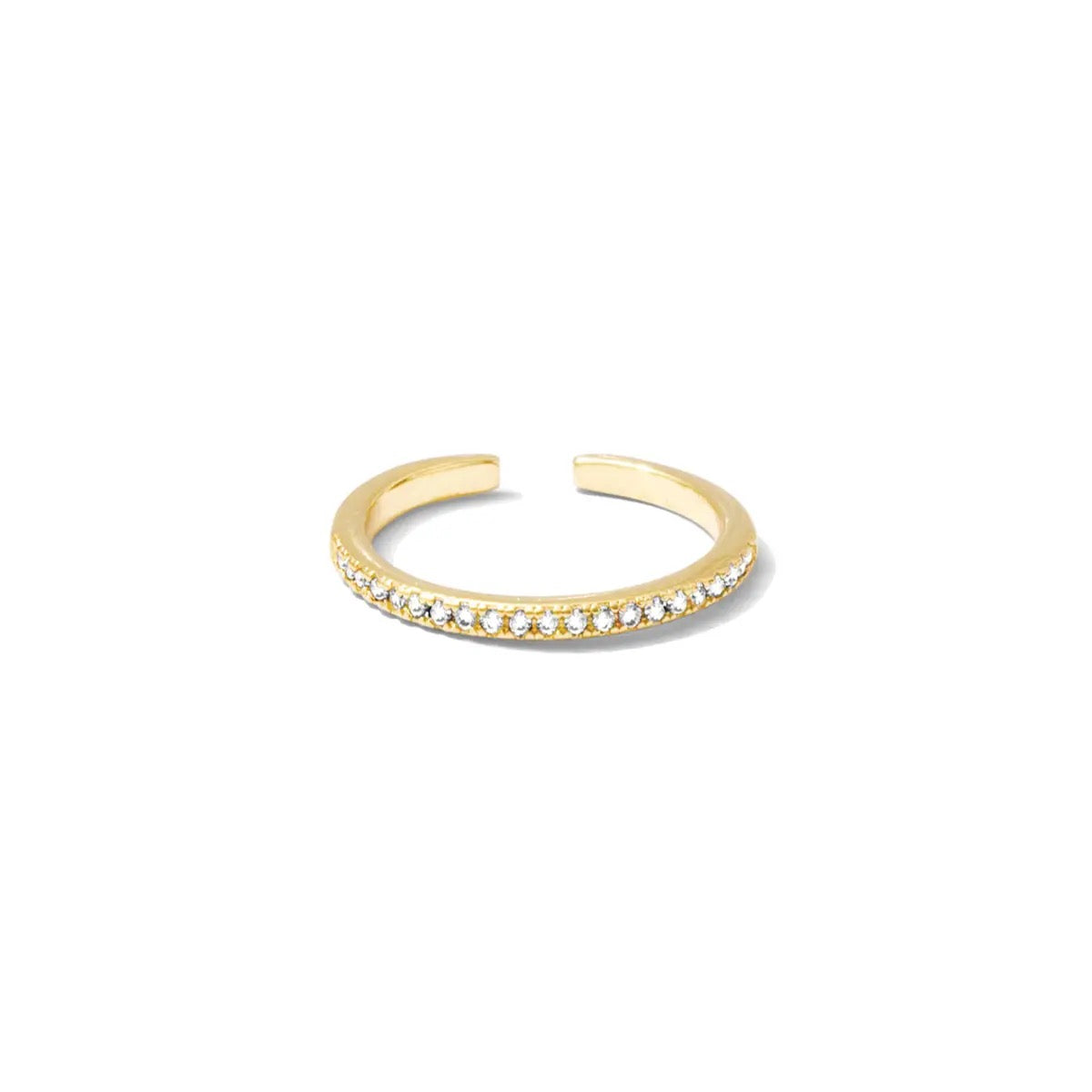 Splendid Iris Adjustable Pave Ring