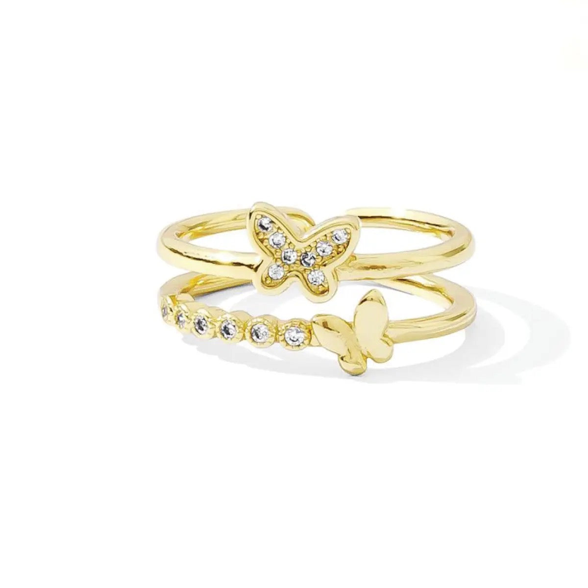 Splendid Iris Butterfly Adjustable Ring