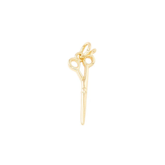 Gold Cosmetologist Scissors Charm