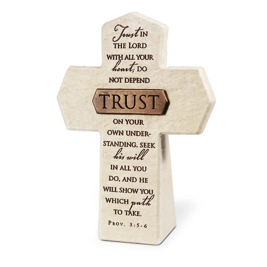 Trust Proverbs 3:5-6 Tabletop Cross