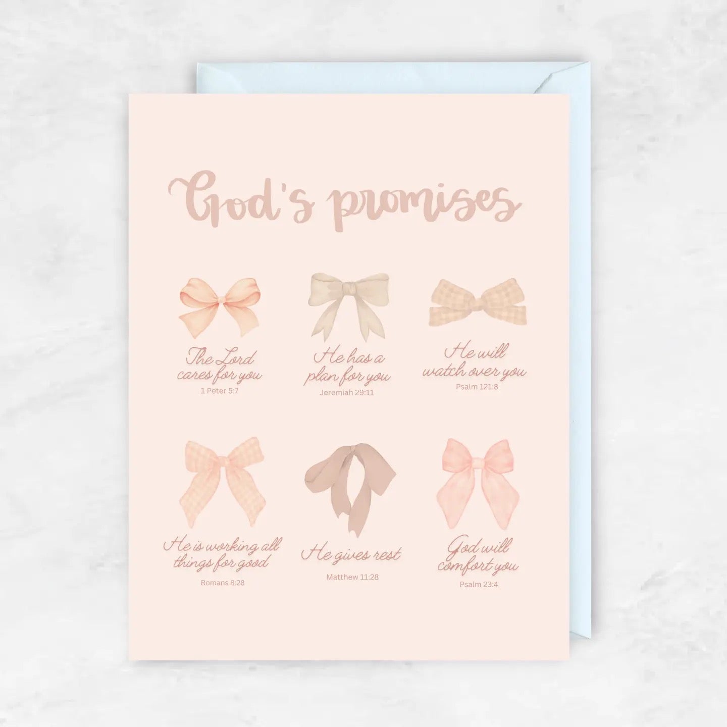 God's Promises (bows) Greeting Card