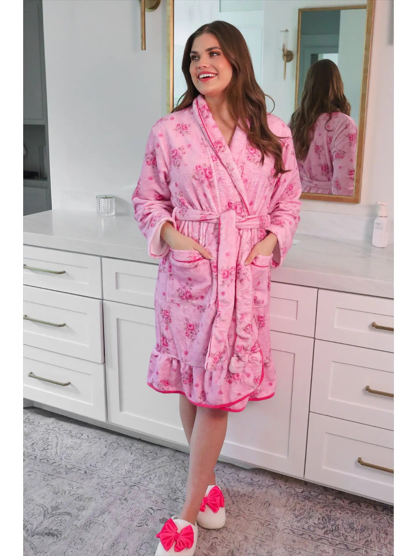 Pink Blushing Blooms Robe