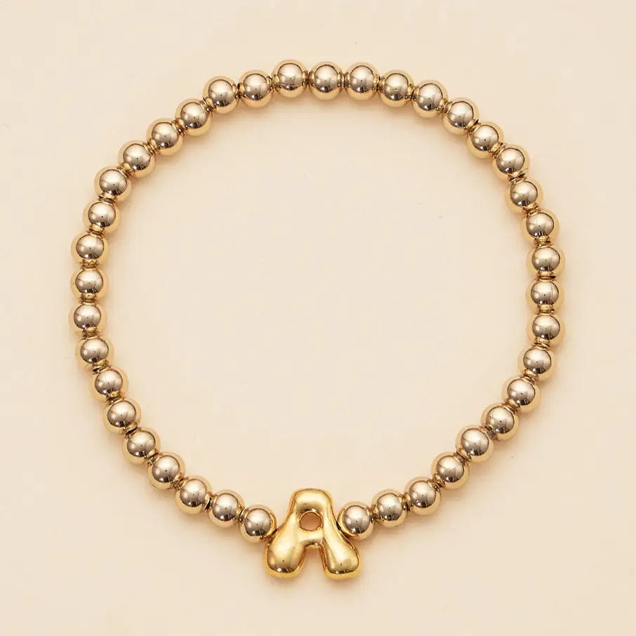 Bubble Letters Beaded Bracelet