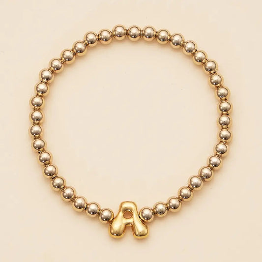 Bubble Letters Beaded Bracelet