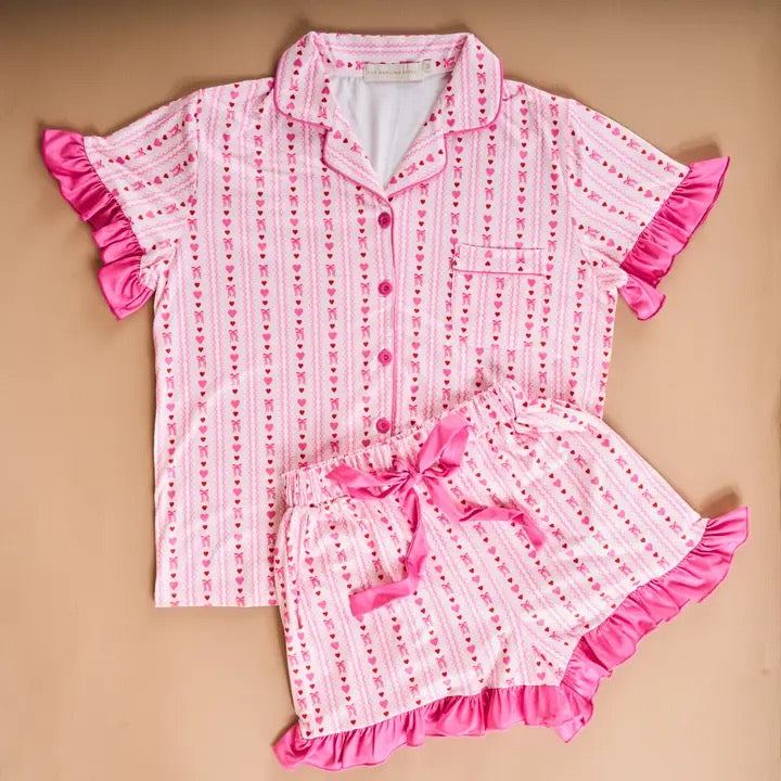 Oh So Lovely Pink PJ Shorts Set