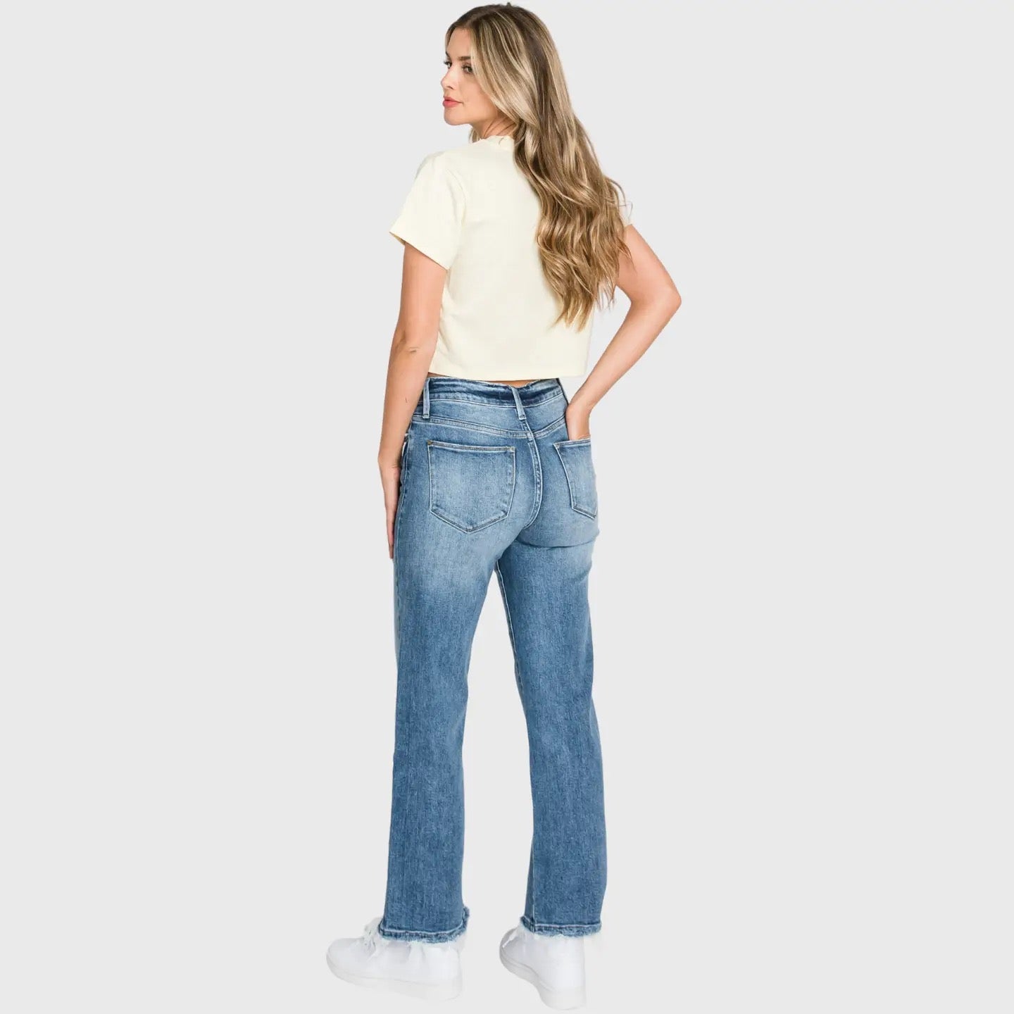 Petra Super High Rise Slim Straight Jeans