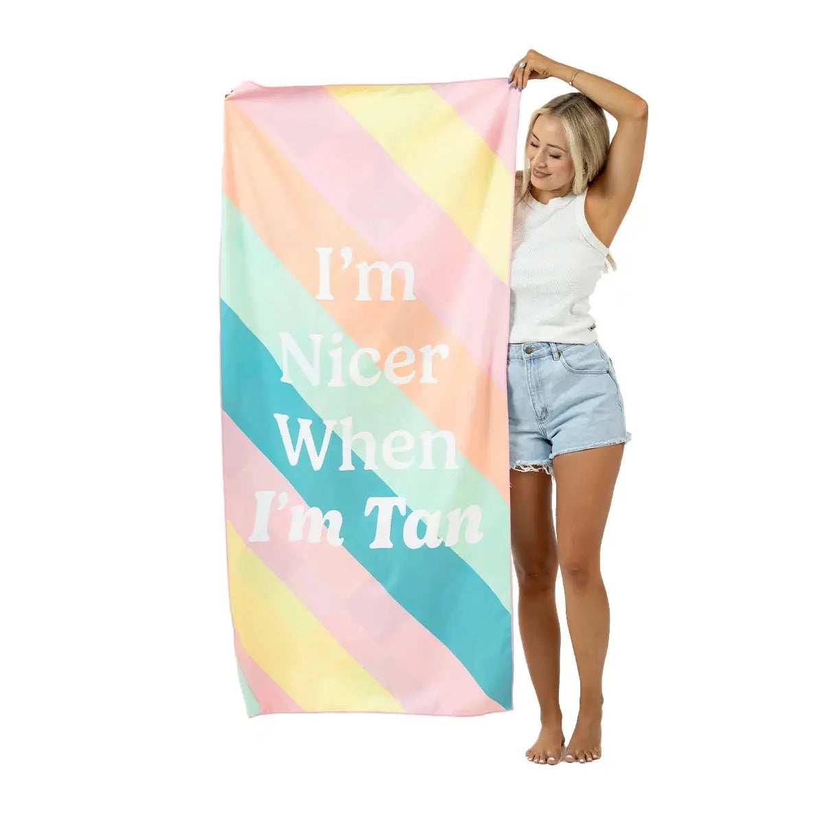 I'm Nicer When I'm Tan Reversible Towel