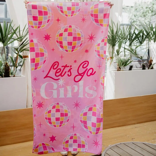 Let's Go Girls Disco Reversible  Beach Towel