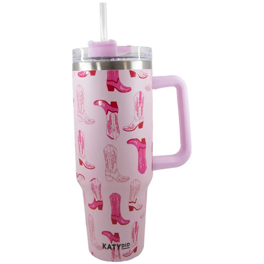 Light Pink Boots Tumbler 40oz