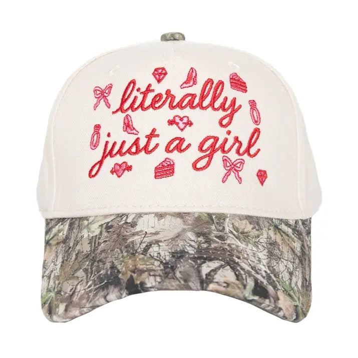 Literally Just A Girl Camo Hat