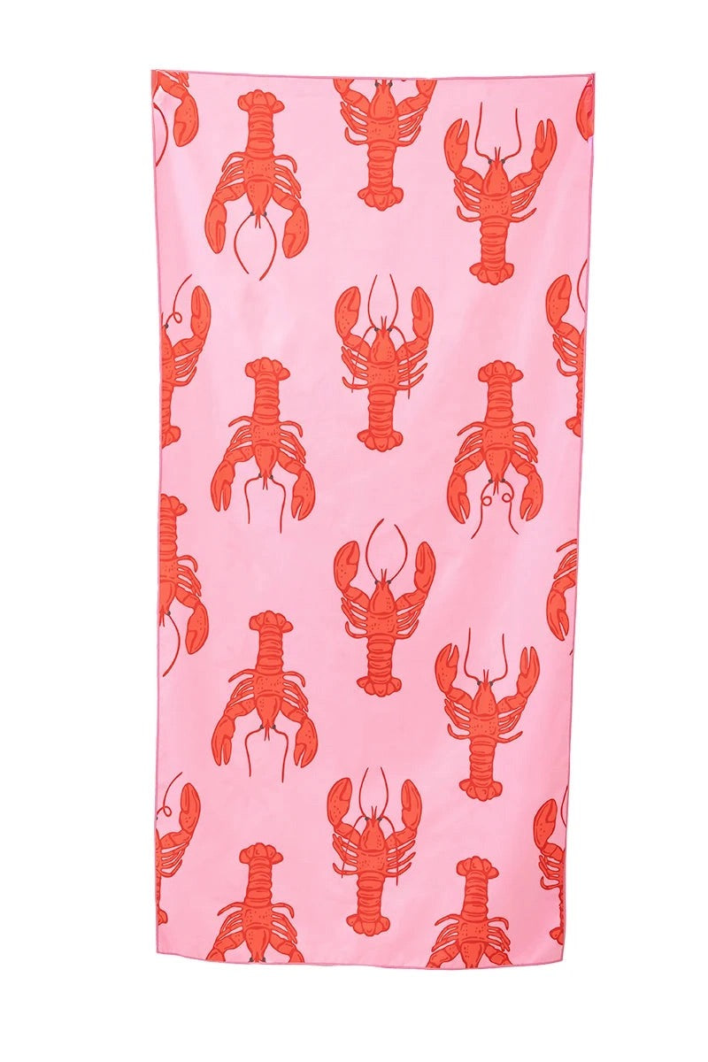 Crawfish Reversible Beach Towel