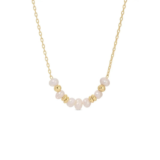 Splendid Iris Pearl Accented Necklace