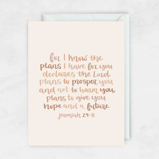 Jeremiah 29:11 Greeting Card