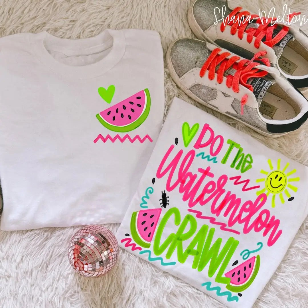 Do the Watermelon Crawl Comfort Colors Tee with Pocket