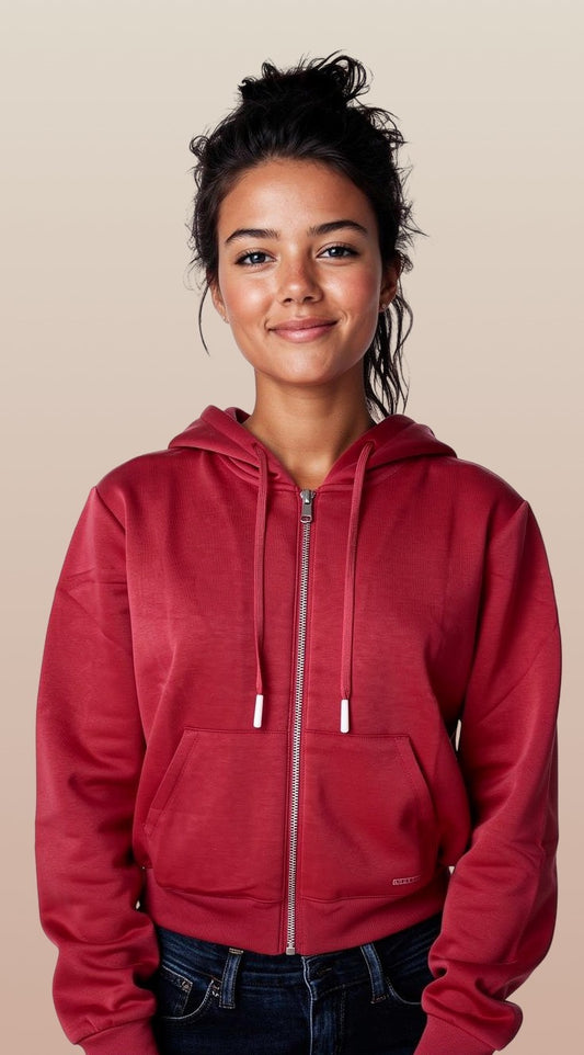 7 Diamonds Rev Full-Zip Hoodie-Ruby Red