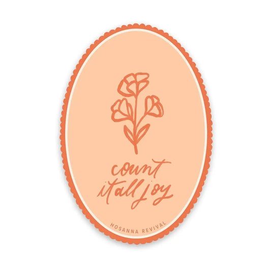 Count It All Joy Peach Sticker