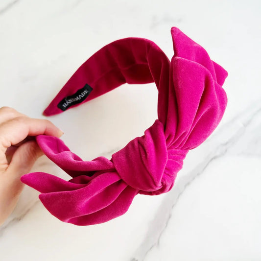 Pink Velvet Headband