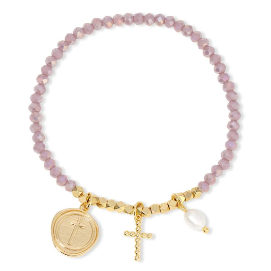Splendid Iris Multi Cross Stretch Bracelet