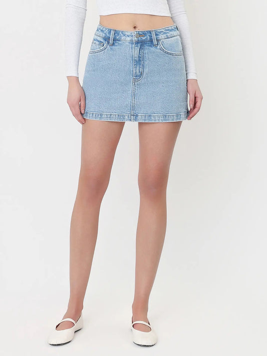 Vervet High Rise Denim Skort