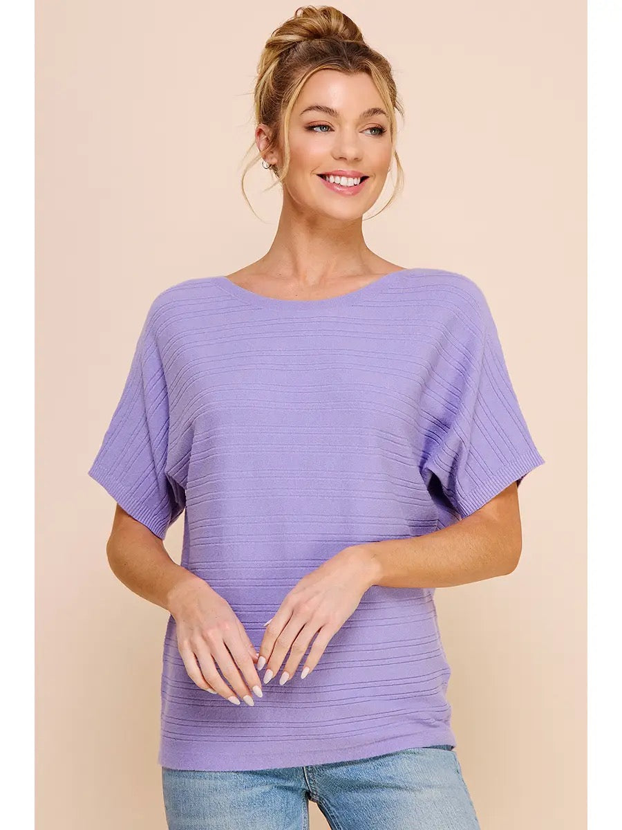Iris Soft Rip Scallop Top