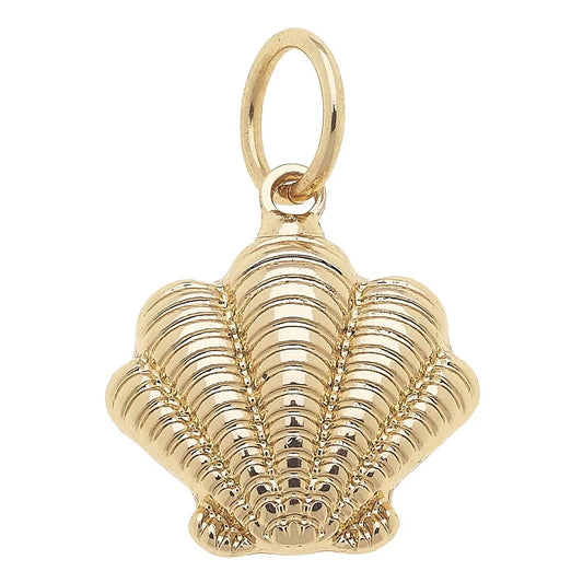 Gold Clam Shell Charm
