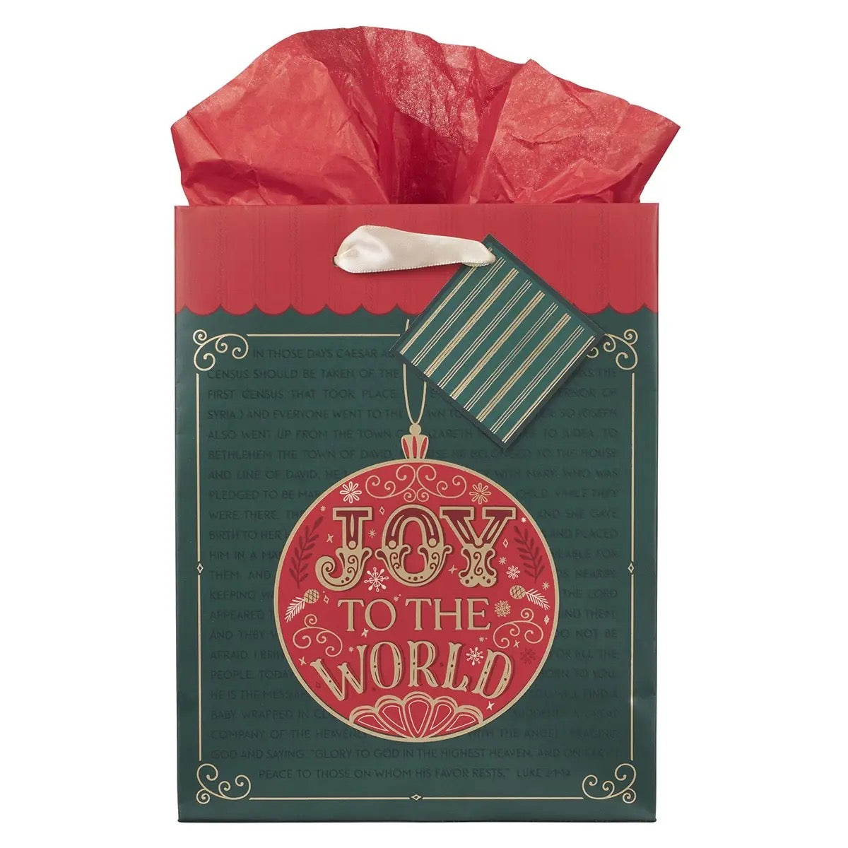 Joy To the Wold Ornament Gift Bag