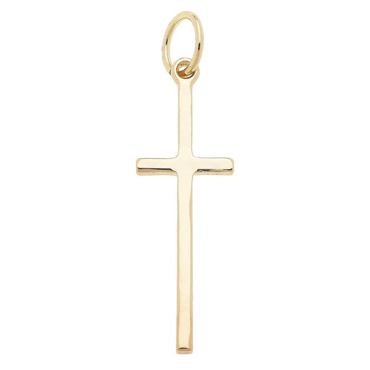 Skinny Cross Charm Gold