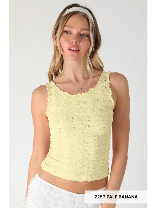 Floral Edge Tank Top