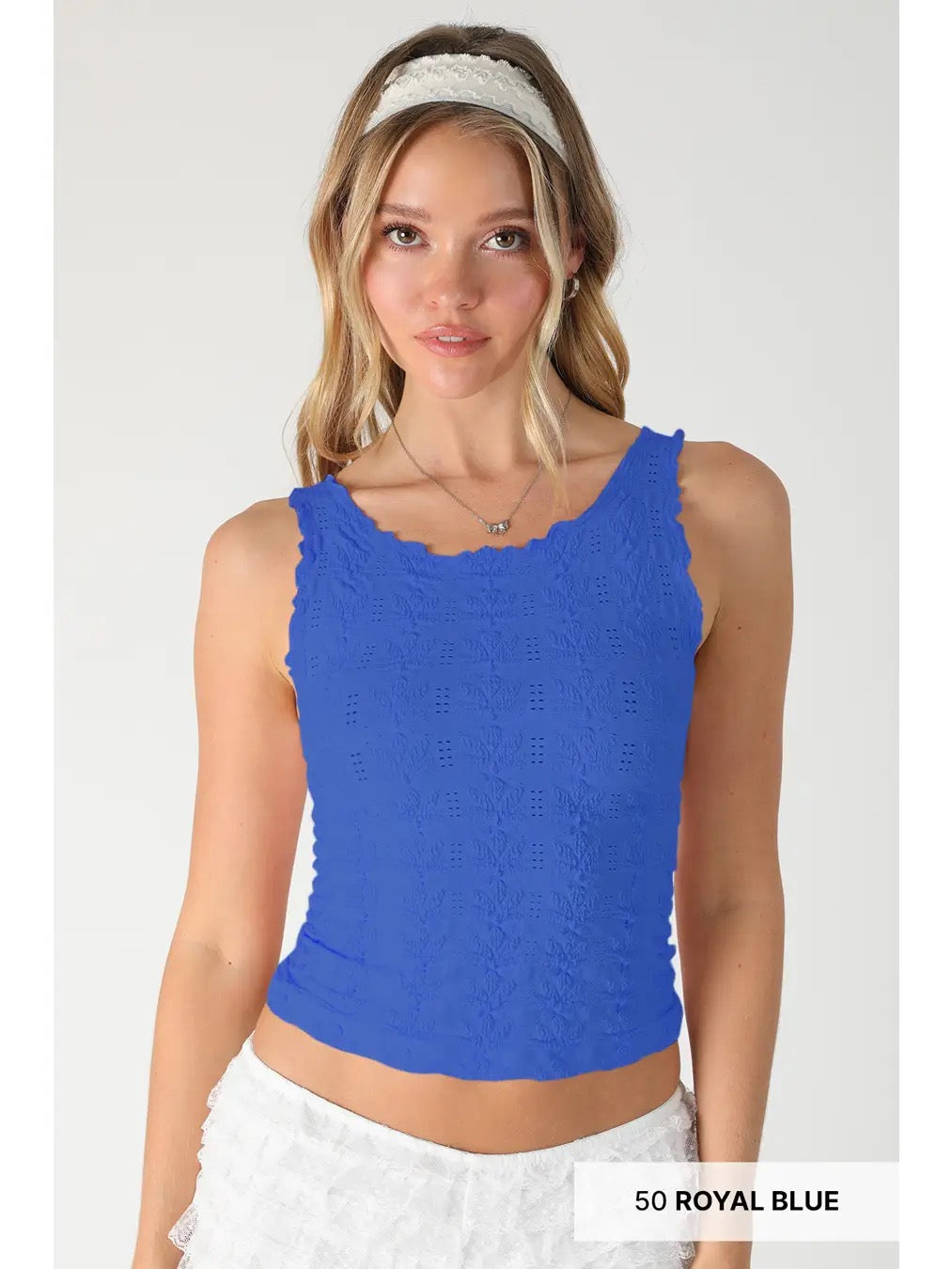 Floral Edge Tank Top