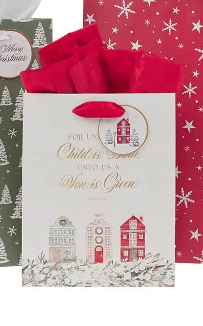 For Unto Us A Child Is Born Small Gift Bag