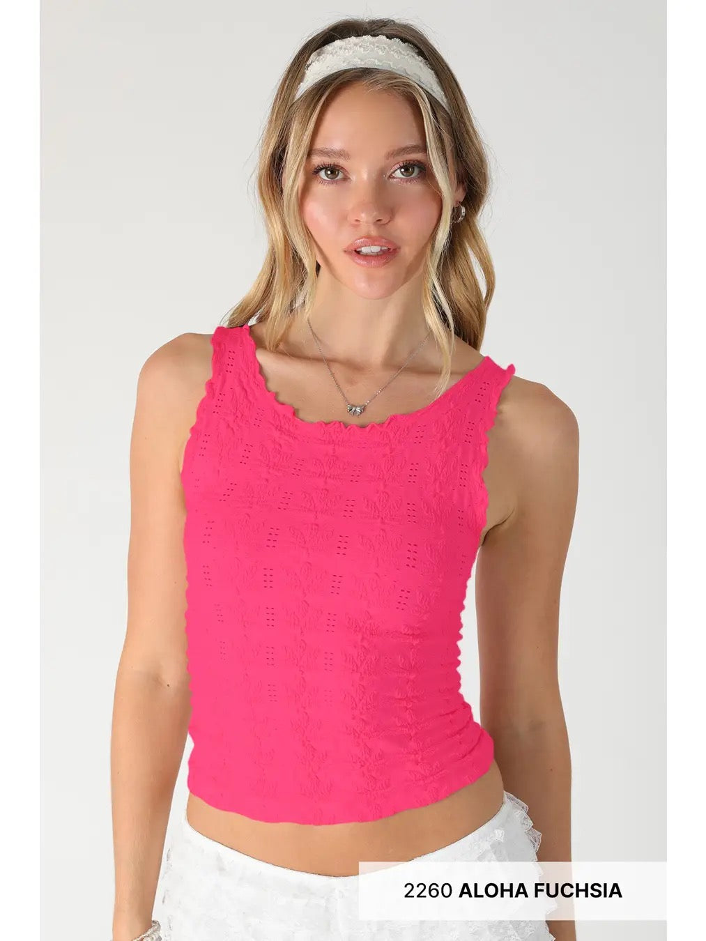 Floral Edge Tank Top