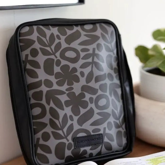 Faith First Floral Bible Cover - Black/Grey