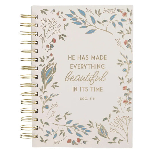 Ivory Everything is Beautiful Spiral Journal