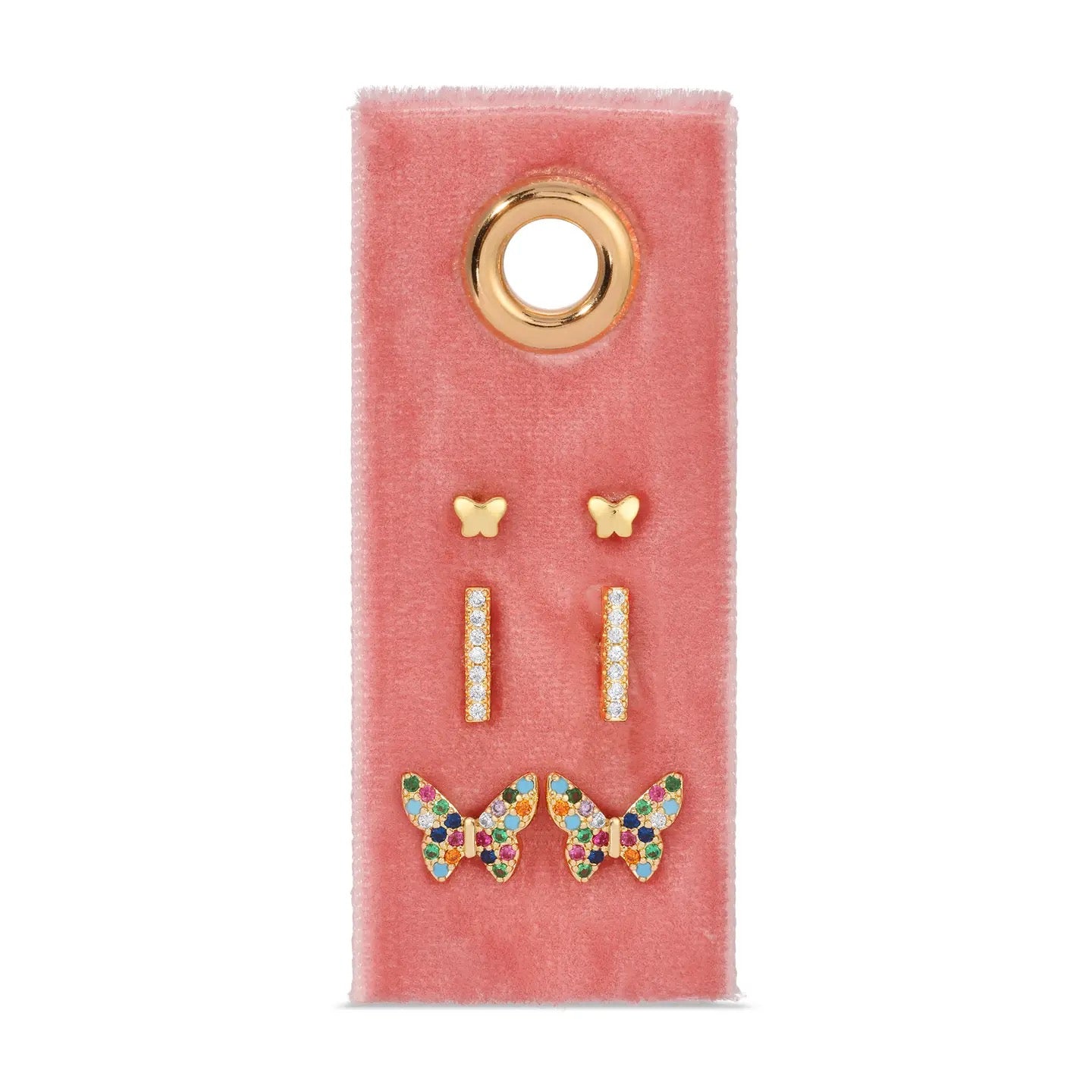 Butterfly Velvet Stud Gift Set