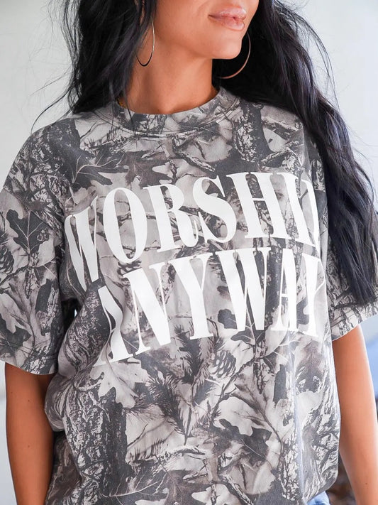 Worship Anyway Camo Tee