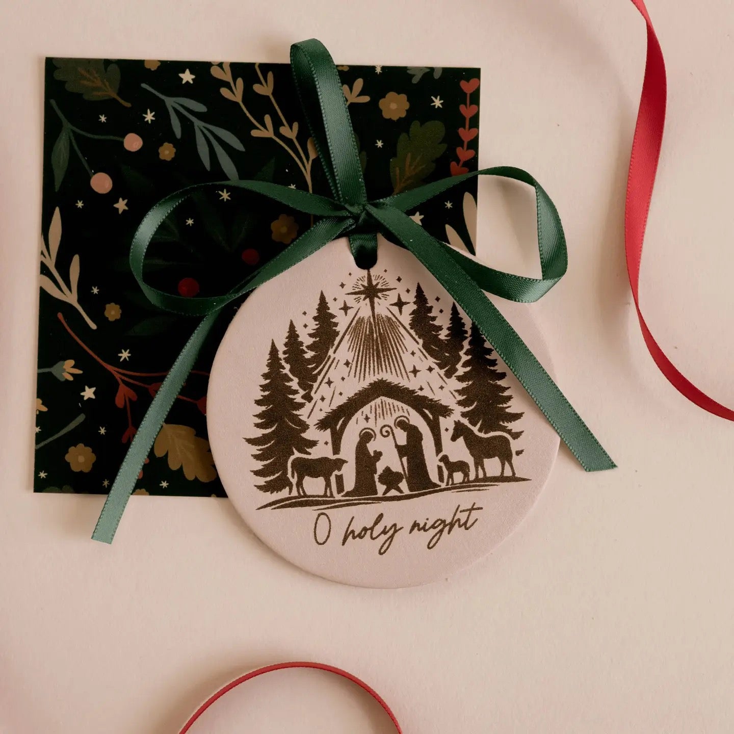 O Holy Night Leather Ornament