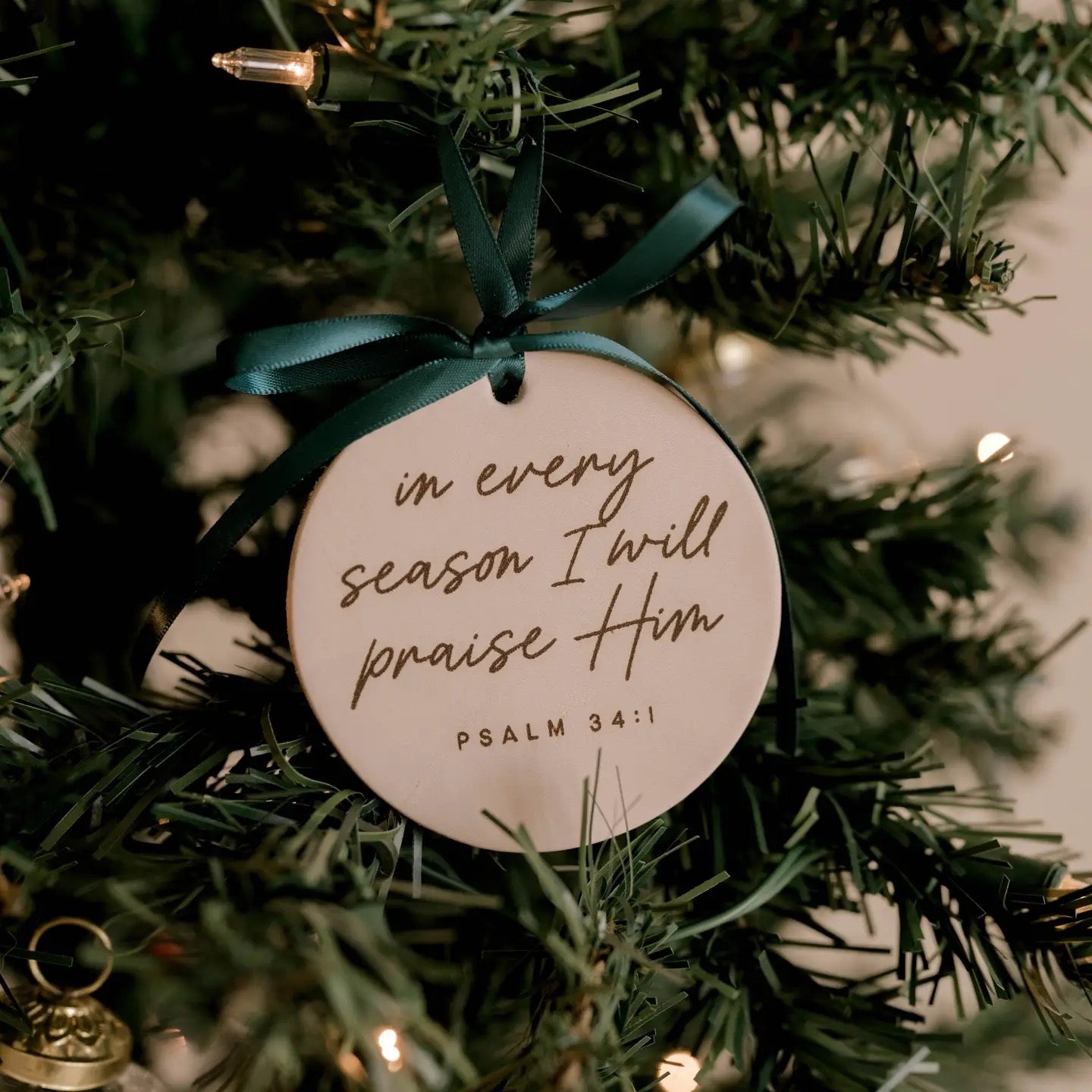 In Every Season Leather Ornament