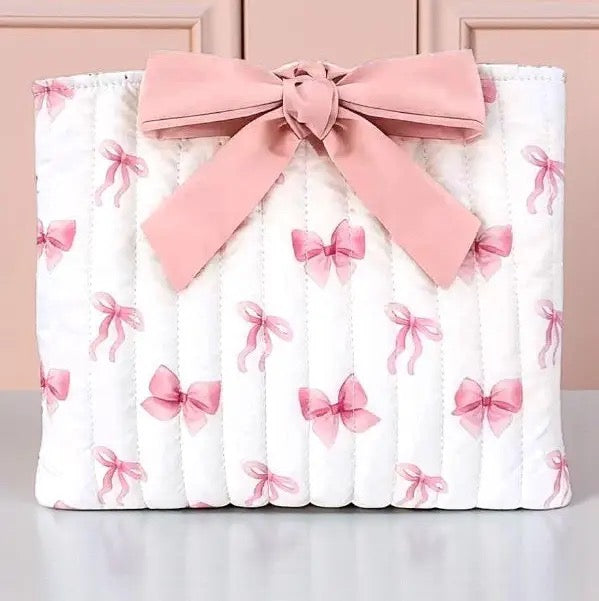 Pink & White Bow Bible Cover