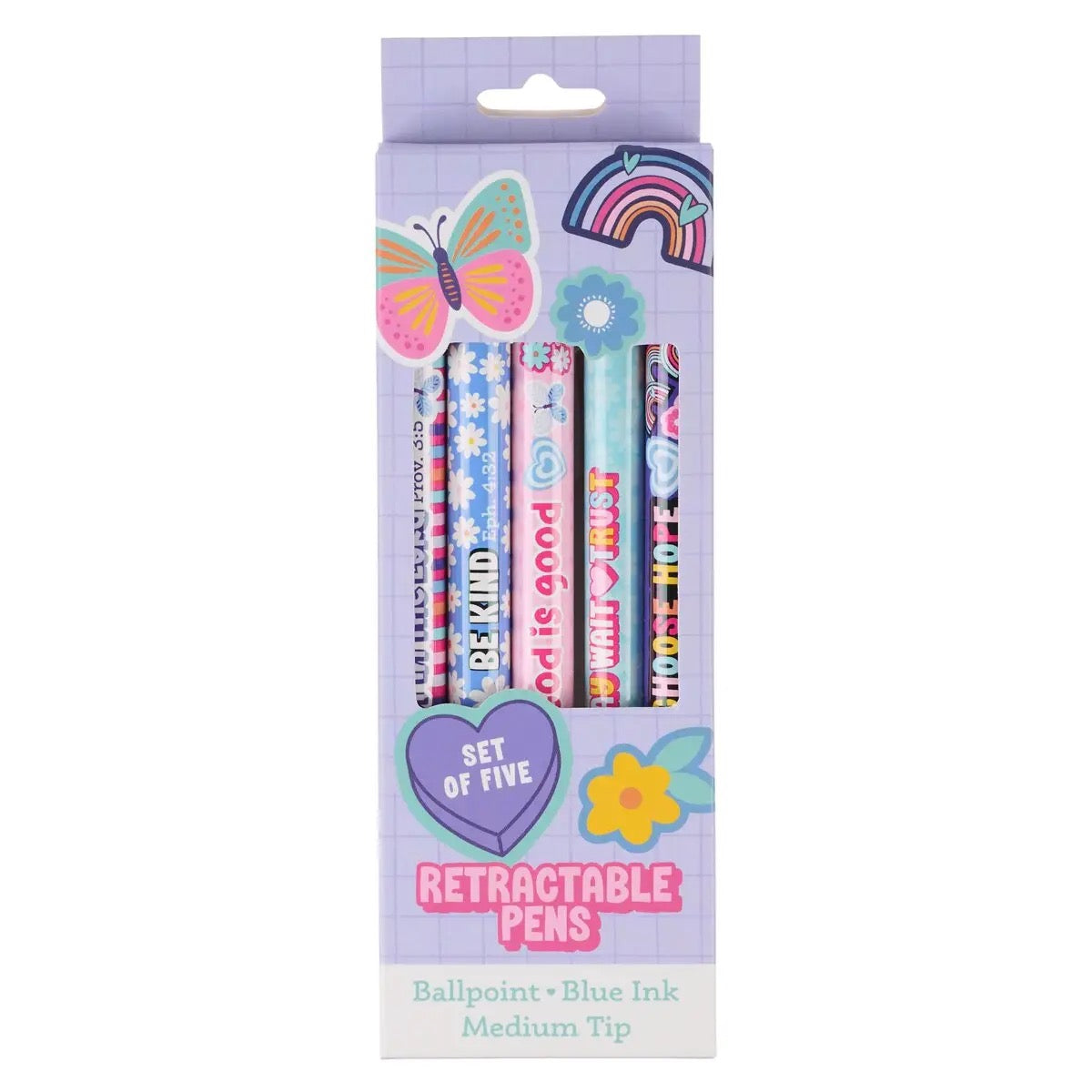 Girls Encouraging Retractable Pen Set