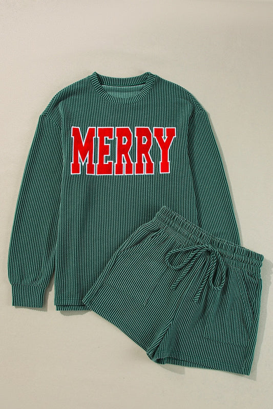 Merry Graphic Longsleeve Short Lounge Set