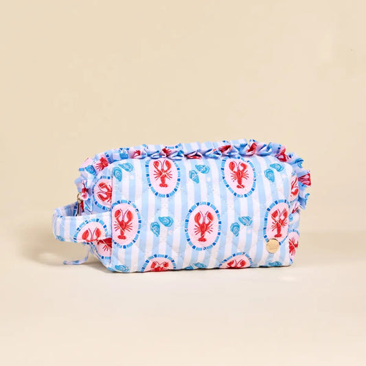 Crawfish Quilted Cosmetic Pouch