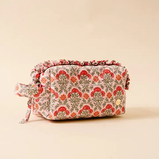 Dusty Rose Sm Quilted Cosmetic Pouch