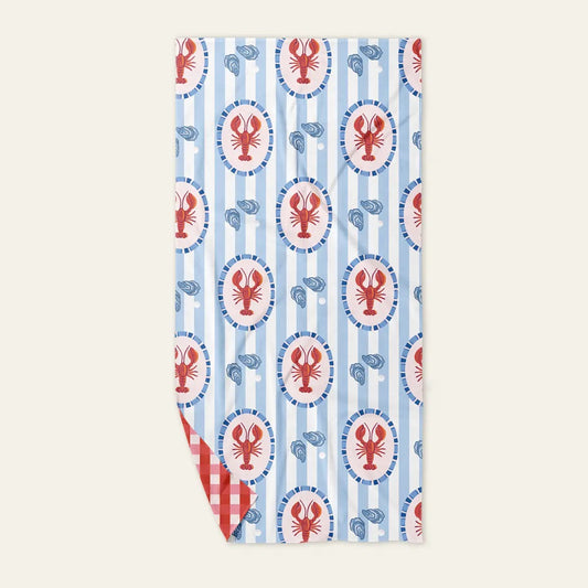 Crawfish Quick Dry Beach Towel