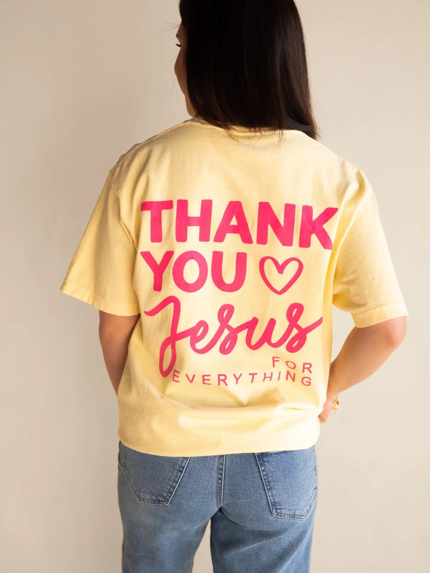 Thank You Jesus Butter Yellow Tee