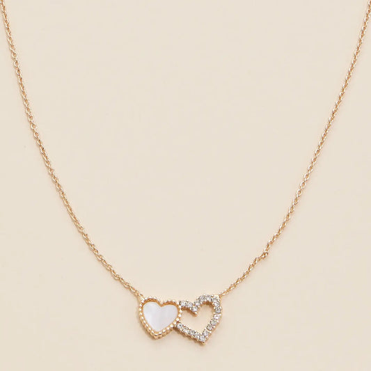 Heart Shell Charm Necklace