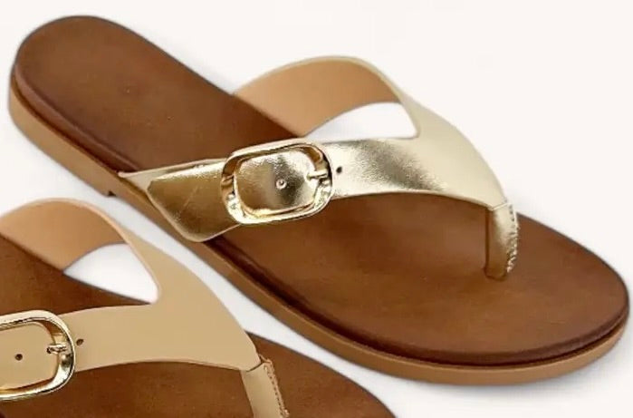 Thong Strap Slip On Sandal